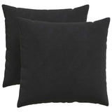 Cuscini da Divano 2 pcs Nero 50 x 50 cm Tessuto in Cords