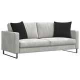 Cuscini da Divano 2 pcs Nero 50 x 50 cm Tessuto in Cords