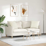 Cuscini da Divano 2 pcs Crema 50 x 50 cm Tessuto in Cords