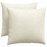 Cuscini da Divano 2 pcs Crema 50 x 50 cm Tessuto in Cords
