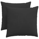Cuscini da Divano 2 pcs Nero 50 x 50 cm Tessuto