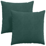 Cuscini da Divano 2 pcs Verde Scuro 60 x 60 cm Tessuto in Cords