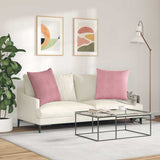 Cuscini da Divano 2 pcs Rosa 60 x 60 cm Tessuto in Cords