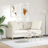Cuscini da Divano 2 pcs Crema 60 x 60 cm Tessuto in Cords