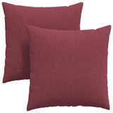 Cuscini da Divano 2 pcs Rosso Vino 80 x 80 cm Tessuto