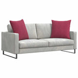 Cuscini da Divano 2 pcs Rosso Vino 80 x 80 cm Tessuto in Cords