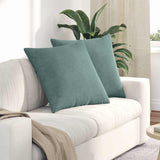 Cuscini da Divano 2 pcs Verde Mare 80 x 80 cm Tessuto in Cords