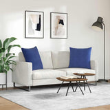 Cuscini da Divano 2 pcs Blu Polizia 80 x 80 cm Tessuto in Cords
