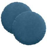 Cuscini per Seduta 2 pcs Blu  40 x 13 cm Velluto