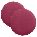 Cuscini per Seduta 2 pcs Rosso Vino  40 x 13 cm Velluto