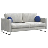 Cuscini per Seduta 2 pcs Blu Polizia  40 x 13 cm Velluto