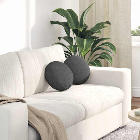 Cuscini per Seduta 2 pcs Grigio scuro  30 cm Tessuto in Cords