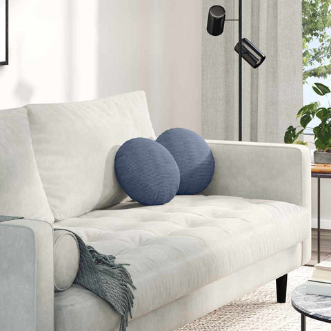 Cuscini per Seduta 2 pcs Blu  30 cm Tessuto in Cords