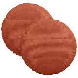 Cuscini per Seduta 2 pcs Rosso Arancio  30 cm Tessuto in Cords