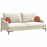 Cuscini per Seduta 2 pcs Rosso Arancio  30 cm Tessuto in Cords