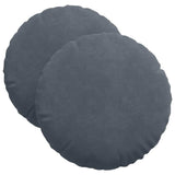 Cuscini per Seduta 2 pcs Grigio scuro  40 x 13 cm Velluto