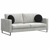 Cuscini per Seduta 2 pcs Nero  40 x 13 cm Velluto