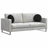 Cuscini per Seduta 2 pcs Nero  40 x 13 cm Velluto