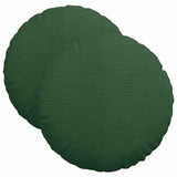 Cuscini per Seduta 2 pcs Verde Scuro  40 cm Tessuto in Cords