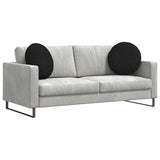 Cuscini per Seduta 2 pcs Nero 50 x 19 cm Tessuto