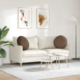 Cuscini per Seduta 2 pcs Marrone 50 x 19 cm Tessuto