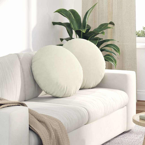 Cuscini per Seduta 2 pcs Crema  40 x 13 cm Velluto