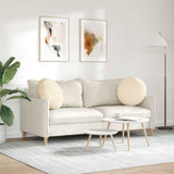 Cuscini per Seduta 2 pcs Crema  50 cm Tessuto in Cords