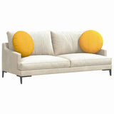 Cuscini per Seduta 2 pcs Giallo Chiaro  50 cm Tessuto in Cords