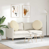 Cuscini per Seduta 2 pcs Crema 60 x 21 cm Tessuto