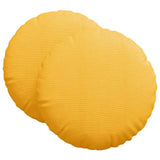 Cuscini per Seduta 2 pcs Giallo Chiaro  60 cm Tessuto in Cords