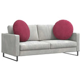 Cuscini per Seduta 2 pcs Rosso Vino 80 x 29 cm Velluto