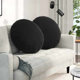 Cuscini per Seduta 2 pcs Nero 80 x 29 cm Velluto