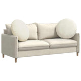 Cuscini per Seduta 2 pcs Crema 80 x 29 cm Velluto