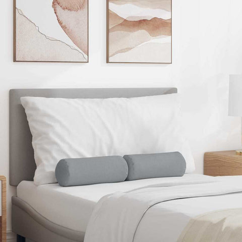 Cuscini a rullo 2 pcs Grigio chiaro  15 x 40 cm Tessuto