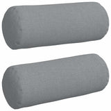 Cuscini a rullo 2 pcs Grigio chiaro  15 x 40 cm Tessuto