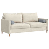 Cuscini a rullo 2 pcs Grigio chiaro  15 x 40 cm Tessuto