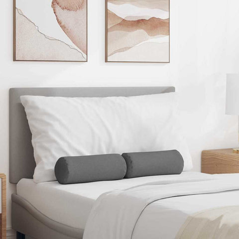 Cuscini a rullo 2 pcs Grigio scuro  15 x 40 cm Tessuto
