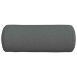 Cuscini a rullo 2 pcs Grigio scuro  15 x 40 cm Tessuto