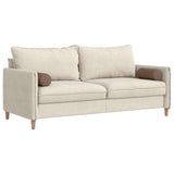 Cuscini a rullo 2 pcs Marrone  15 x 40 cm Tessuto