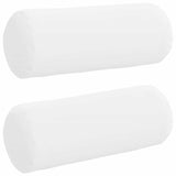 Cuscini a rullo 2 pcs Bianco  15 x 40 cm Tessuto