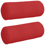 Cuscini a rullo 2 pcs Rosso  15 x 40 cm Tessuto