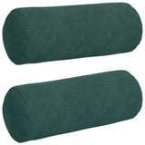 Cuscini a rullo 2 pcs Verde Scuro  15 x 40 cm Tessuto in Cords