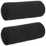 Cuscini a rullo 2 pcs Nero  15 x 40 cm Tessuto in Cords