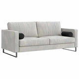 Cuscini a rullo 2 pcs Nero  15 x 40 cm Tessuto in Cords