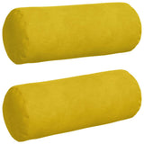 Cuscini a rullo 2 pcs Giallo  15 x 40 cm Tessuto in Cords