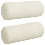 Cuscini a rullo 2 pcs Crema  15 x 40 cm Tessuto in Cords