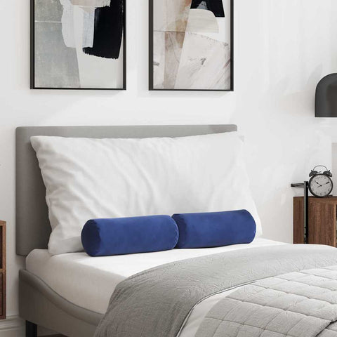 Cuscini a rullo 2 pcs Blu Polizia  15 x 40 cm Tessuto in Cords