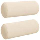 Cuscini a rullo 2 pcs Beige  15 x 40 cm Tessuto in Microfibra