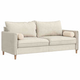 Cuscini a rullo 2 pcs Beige  15 x 40 cm Tessuto in Microfibra