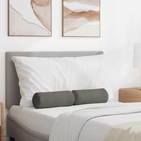 Cuscini a rullo 2 pcs Grigio chiaro  15 x 40 cm